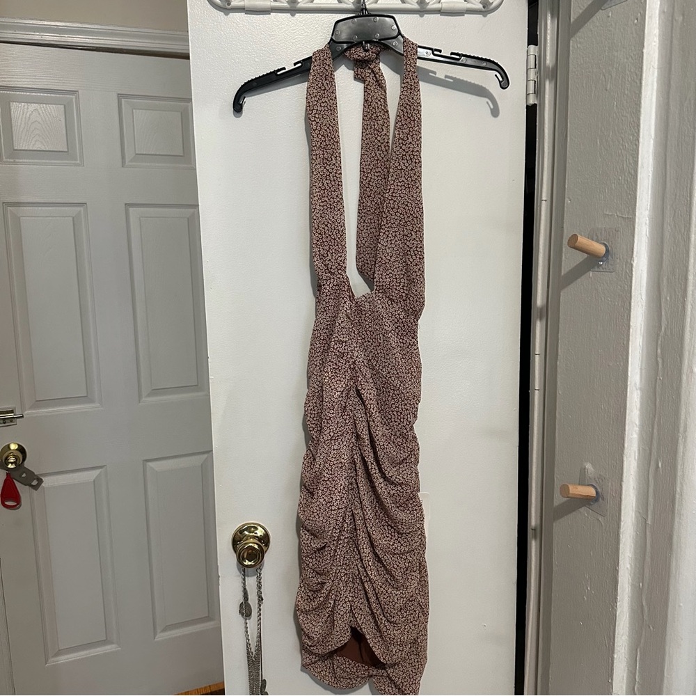 NWT Cotton Candy Brown Floral Dress